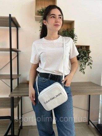 
Жіноча сумка через плече кельвін кляйн стильна Calvin Klein класична, біла повс. . фото 10