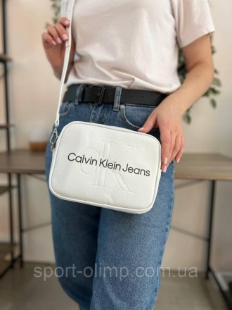 
Женская сумка через плечо кельвин кляин стильная Calvin Klein классическая, бел. . фото 9