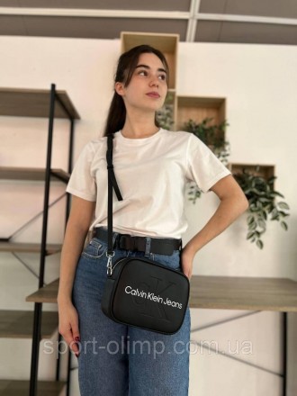 
Женская сумка через плечо кельвин кляин стильная Calvin Klein классическая, чер. . фото 9