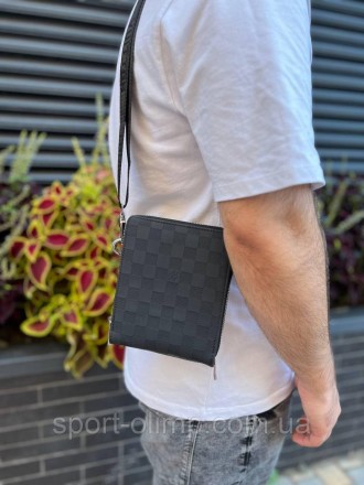 
Чоловіча сумка через плече луї вітон стильна Сумка-месенджер Louis Vuitton, чор. . фото 11