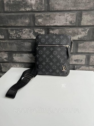 Мужская кожаная сумка через плечо Луи Витон стильная Louis Vuitton, маленькая ко. . фото 5