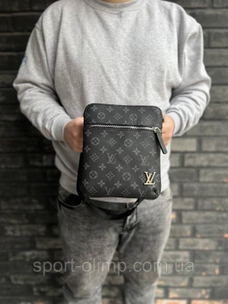Мужская кожаная сумка через плечо Луи Витон стильная Louis Vuitton, маленькая ко. . фото 11