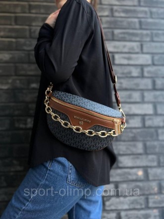 
Женская сумка через плечо стильная Michael Kors черно-коричневая классическая, . . фото 10
