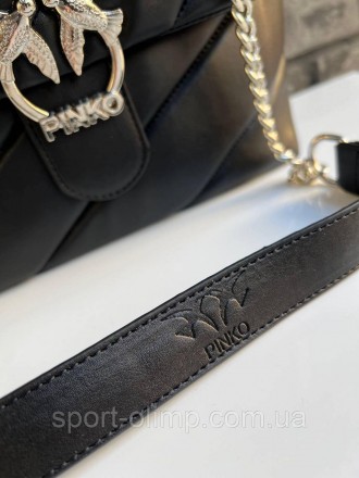 
Жіноча сумка через плече пінко стильна Pinko класична, чорна молодіжна повсякде. . фото 8