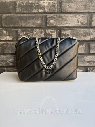 
Женская сумка через плечо пинко стильная Pinko классическая, черная молодежная . . фото 3