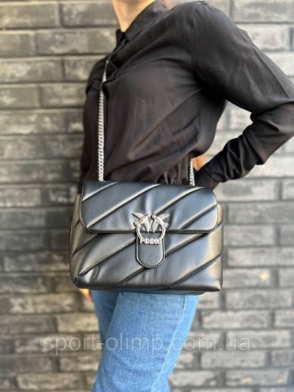 
Женская сумка через плечо пинко стильная Pinko классическая, черная молодежная . . фото 9