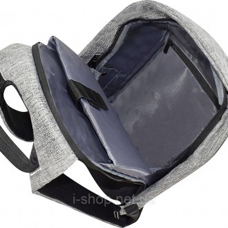 Рюкзак з напівжорстким корпусом та окремою кишенею для ноутбука Semi Line 17 Gre. . фото 3