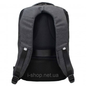 Водостійкий міський рюкзак з жорстким каркасом Semi Line USB 16 Dark Grey (P8253. . фото 6