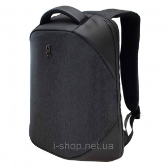 Водостійкий міський рюкзак з жорстким каркасом Semi Line USB 16 Dark Grey (P8253. . фото 4