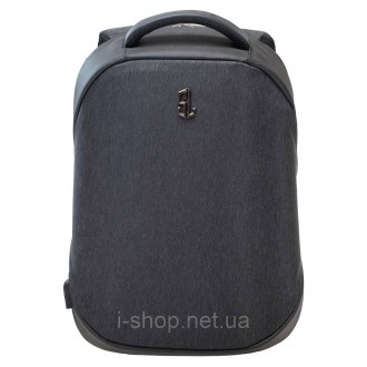 Водостійкий міський рюкзак з жорстким каркасом Semi Line USB 16 Dark Grey (P8253. . фото 3