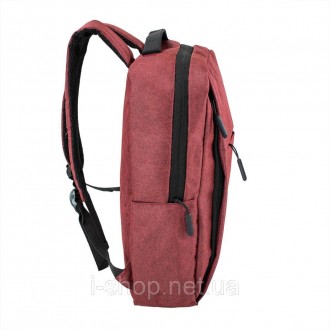 Вологостійкий і місткий рюкзак для ноутбуку в бордовому кольорі Semi Line 21 Bur. . фото 4
