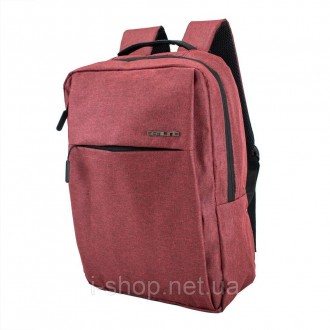 Вологостійкий і місткий рюкзак для ноутбуку в бордовому кольорі Semi Line 21 Bur. . фото 2