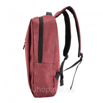 Вологостійкий і місткий рюкзак для ноутбуку в бордовому кольорі Semi Line 21 Bur. . фото 5