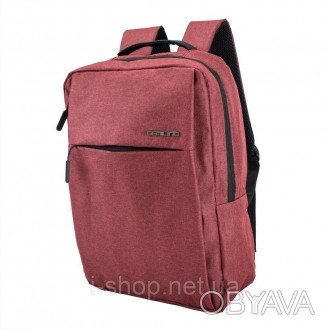 Вологостійкий і місткий рюкзак для ноутбуку в бордовому кольорі Semi Line 21 Bur. . фото 1