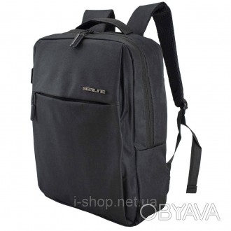 Вологостійкий і місткий рюкзак для ноутбуку в бордовому кольорі Semi Line 21 Bla. . фото 1