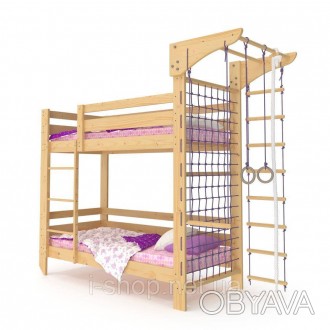 Двухъярусная спортивная кровать (babyson 8) 80x190см. . фото 1