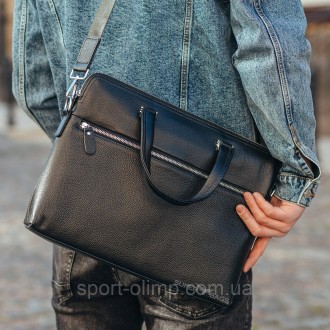 Мужская деловая кожаная сумка-портфель SK 72421 черная
 
Характеристики:
 
Матер. . фото 4