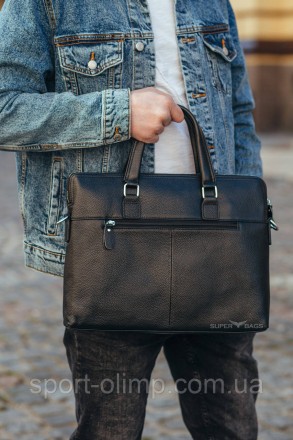 Мужская деловая кожаная сумка-портфель SK 72421 черная
 
Характеристики:
 
Матер. . фото 7