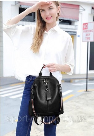 Кожаный женский молодежный рюкзак черный на каждый день 94413
 
Характеристики:
. . фото 4