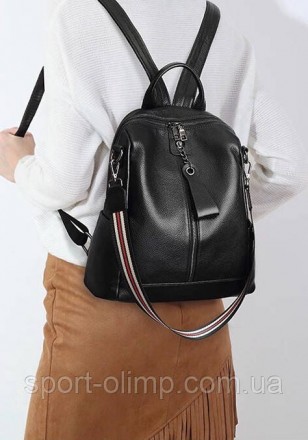Шкіряний жіночий молодіжний рюкзак чорний на щодень 94413
 
Характеристики:
 
Ви. . фото 9