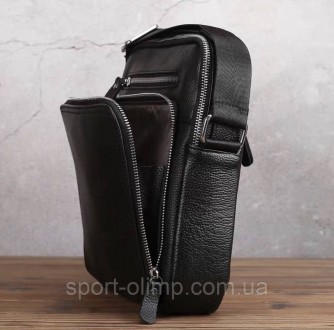 Ключница в подарок
 
 
Кожаная мужская черная сумка-барсетка через плечо Tiding . . фото 6