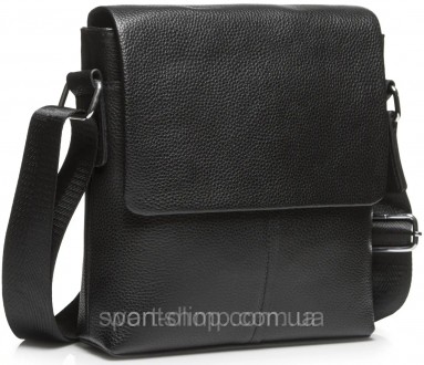 Кожаная мужская черная сумка мессенджер на плечо Tiding Bag N722-317 
Характерис. . фото 11