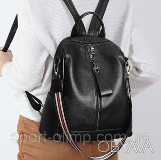 Женский молодежный кожаный городской черный рюкзак 73354
 
Характеристики:
 
Про. . фото 1