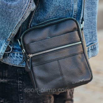 Чоловіча шкіряна чорна сумка-барсетка через плече BON6165 
 
Характеристики:
 
М. . фото 5
