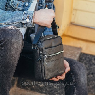 Чоловіча шкіряна чорна сумка-барсетка через плече BON6165 
 
Характеристики:
 
М. . фото 7