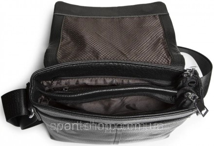  
Кожаная черная мужская сумка через плечо Tiding Bag SK A75-181 
 
Характеристи. . фото 6