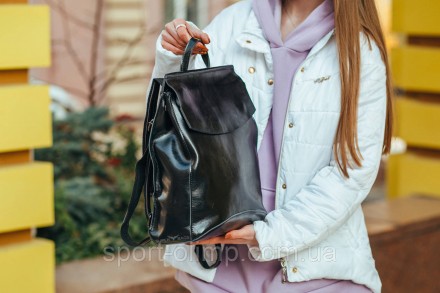 Чорний міський жіночий шкіряний рюкзак Tiding Bag - 51644
 
Характеристики:
 
Ви. . фото 5