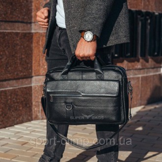 Кожаная черная мужская сумка-портфель для документов МК39848
 
Характеристики
 
. . фото 5