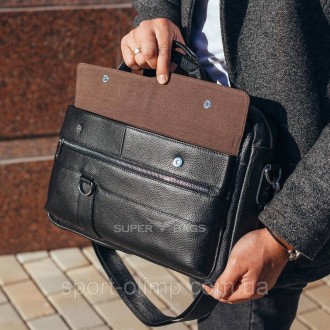 Кожаная черная мужская сумка-портфель для документов МК39848
 
Характеристики
 
. . фото 9