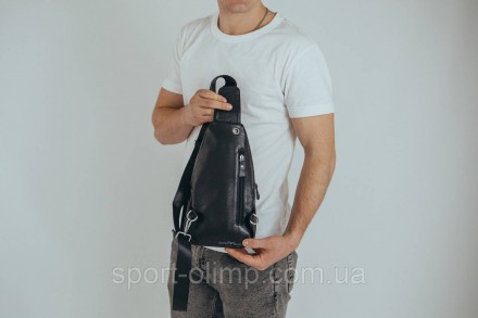 Мужской кожаный черный слинг TidinBag - MK 5143231
 
Характеристики:
 
Цвет: чер. . фото 11