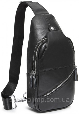 Кожаный черный слинг мужской Tiding Bag - MK59321
 
Характеристика:
 
cтиль: cas. . фото 2