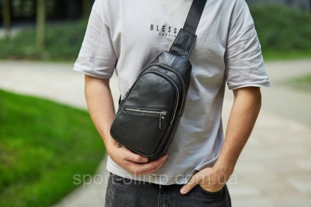 Кожаная нагрудная мужская сумка слинг Tiding Bag 563732-1W
 
Мужской кожаный сли. . фото 6