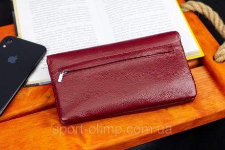 
Женский кошелек-клатч из натуральной кожи с клапаном на кнопке ST Leather ST023. . фото 11