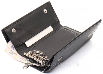 
Черная ключница из натуральной кожи с отделением для денег ST Leather B416
 
Ха. . фото 6
