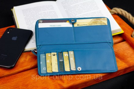 
Бирюзовый кошелек из натуральной кожи с блоком для карт BOSTON B202
 
Характери. . фото 10