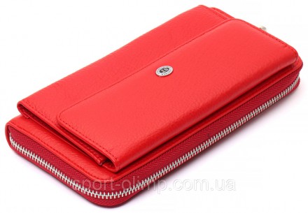 
Красный многофункциональный кошелек-клатч из натуральной кожи ST Leather ST027
. . фото 2