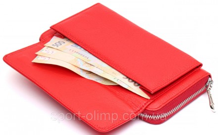 
Красный многофункциональный кошелек-клатч из натуральной кожи ST Leather ST027
. . фото 6