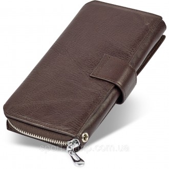 
Бордовый женский кошелек из натуральной кожи с блоками для карт ST Leather ST22. . фото 3