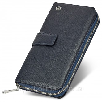 
Бордовий жіночий гаманець із натуральної шкіри з блоками для карток ST Leather . . фото 2
