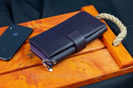 
Бордовий жіночий гаманець із натуральної шкіри з блоками для карток ST Leather . . фото 11