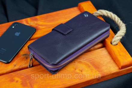 
Бордовий жіночий гаманець із натуральної шкіри з блоками для карток ST Leather . . фото 9