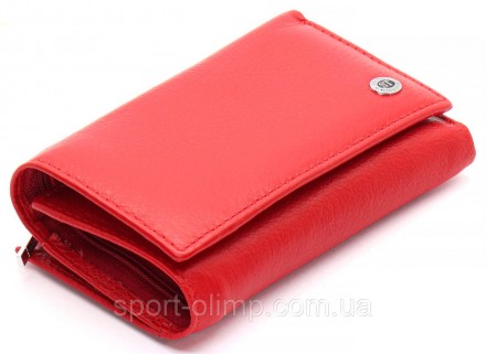 
Красный компактный женский кошелек с наружной монетницей ST Leather ST021
 
Хар. . фото 2