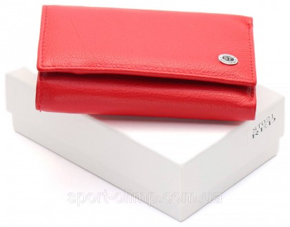 
Красный компактный женский кошелек с наружной монетницей ST Leather ST021
 
Хар. . фото 3