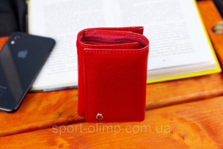 
Красный компактный женский кошелек с наружной монетницей ST Leather ST021
 
Хар. . фото 11