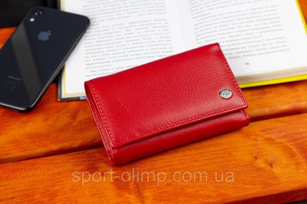 
Красный компактный женский кошелек с наружной монетницей ST Leather ST021
 
Хар. . фото 9