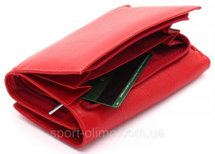 
Красный компактный женский кошелек с наружной монетницей ST Leather ST021
 
Хар. . фото 6
